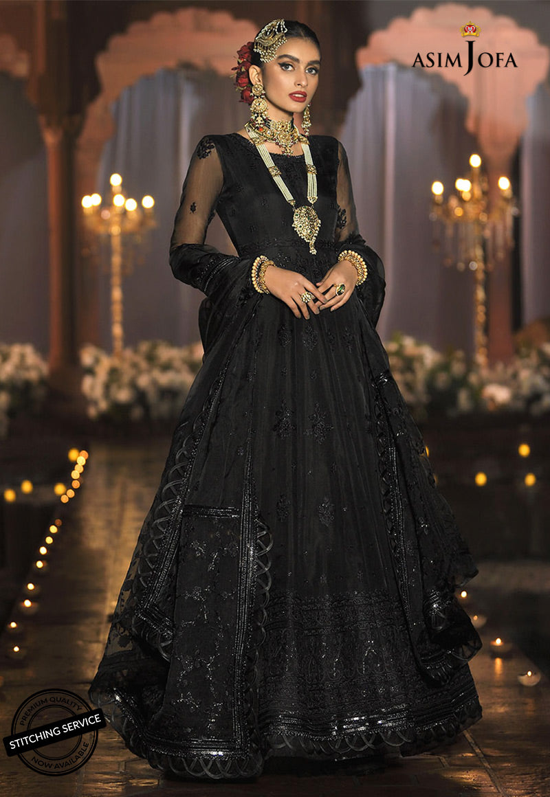 AJR-07 EMBROIDERED ORGANZA 3 PCS