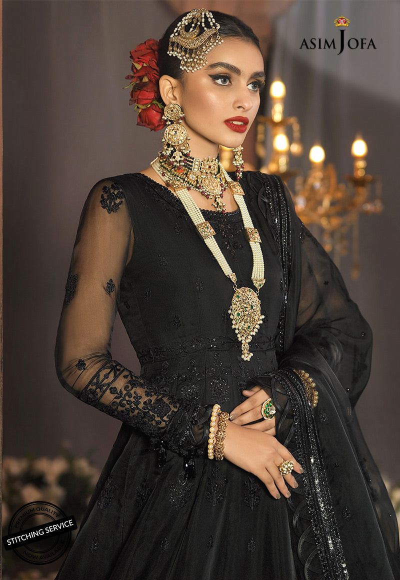 AJR-07 EMBROIDERED ORGANZA 3 PCS
