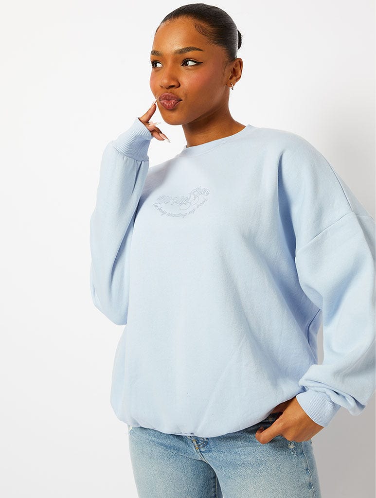 All My Love Sweatshirt in Light Blue