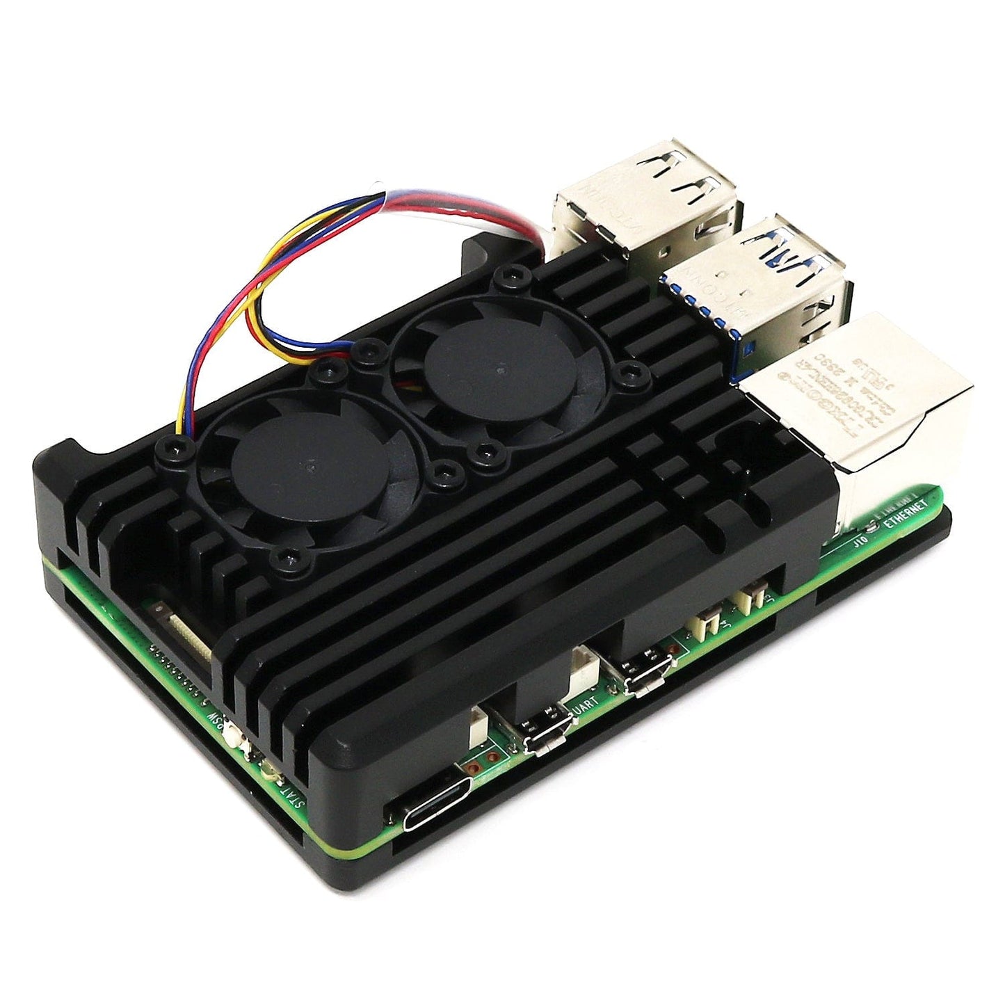 Aluminium Armour Dual-Fan Heatsink Case for Raspberry Pi 5
