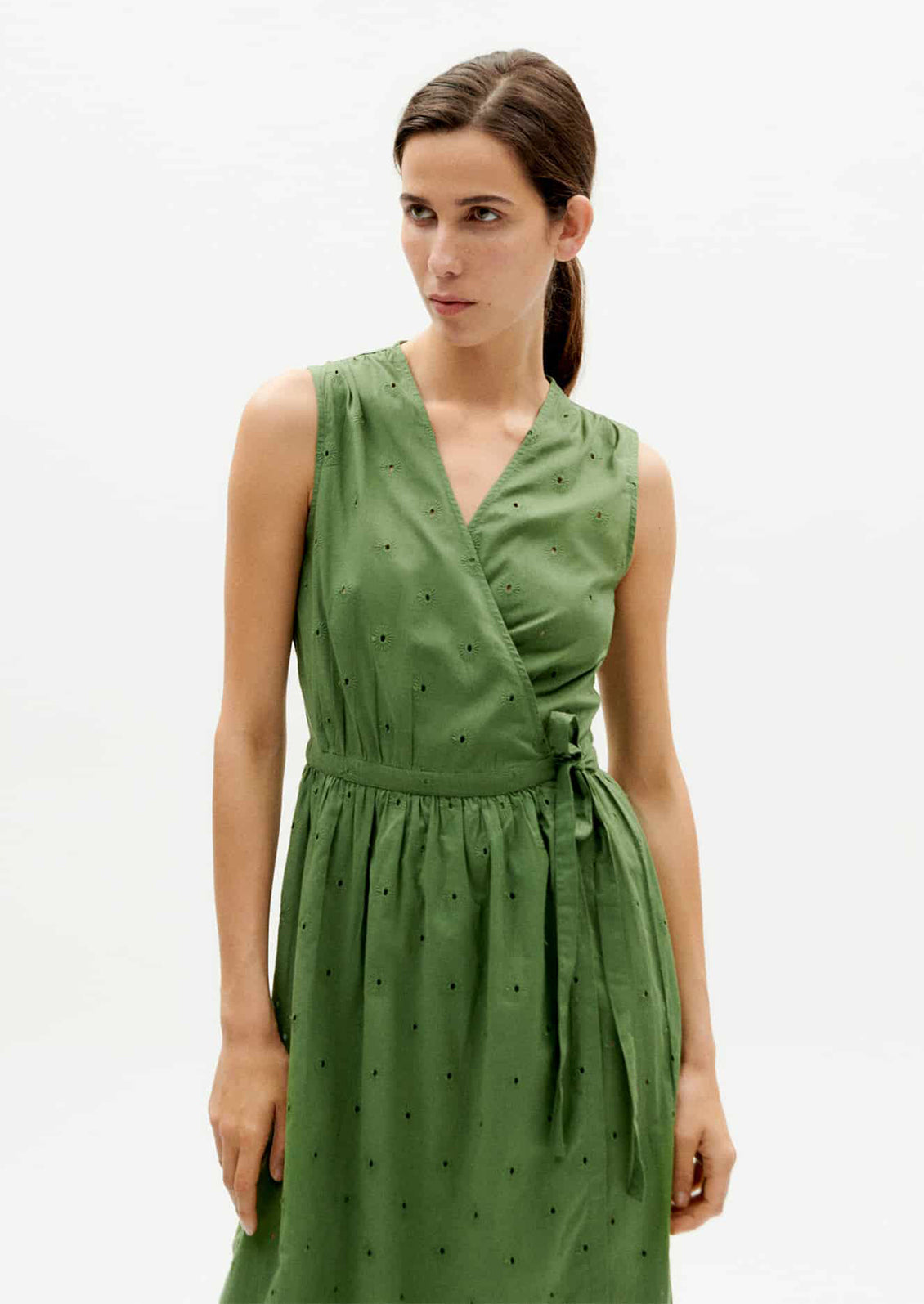 Amapola Dress in Green Cactus