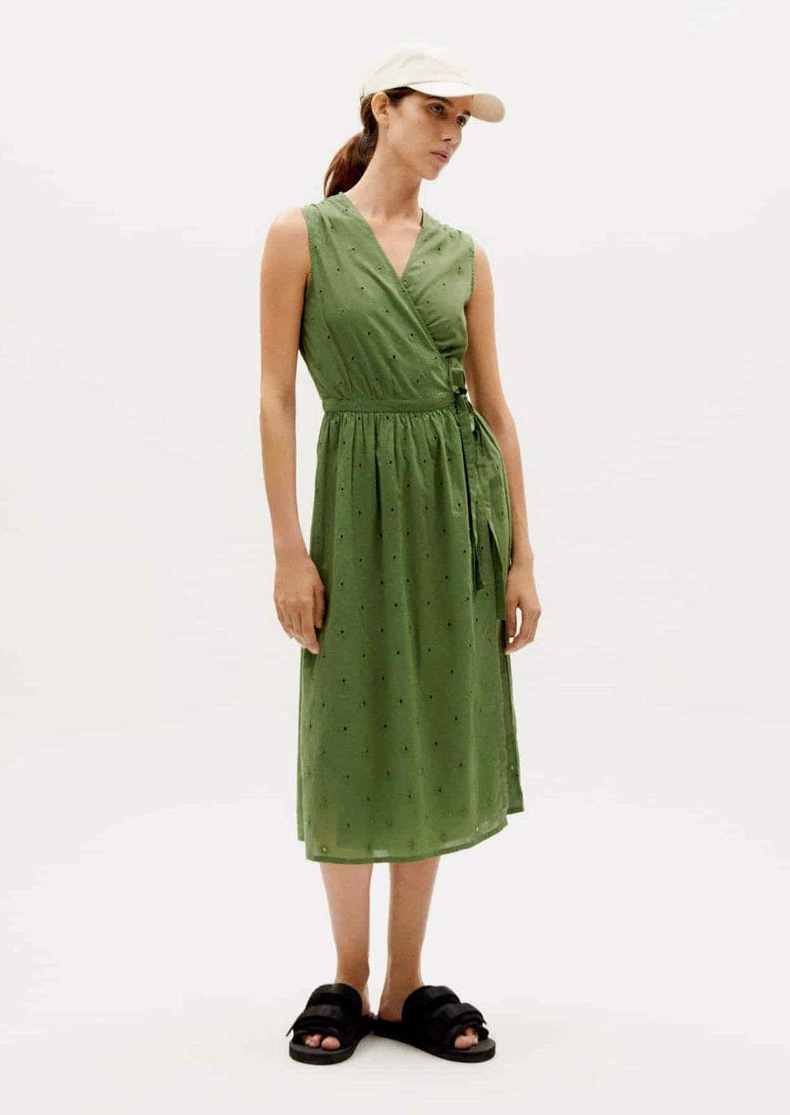 Amapola Dress in Green Cactus