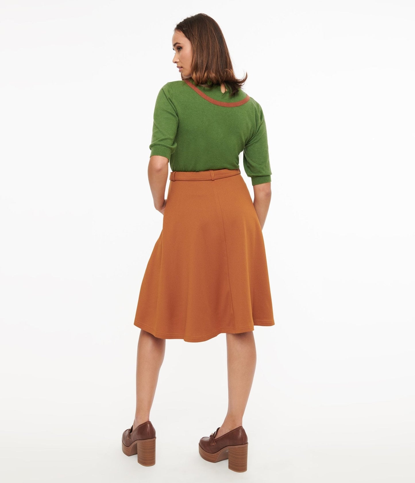 Amber Belted Midi Skirt
