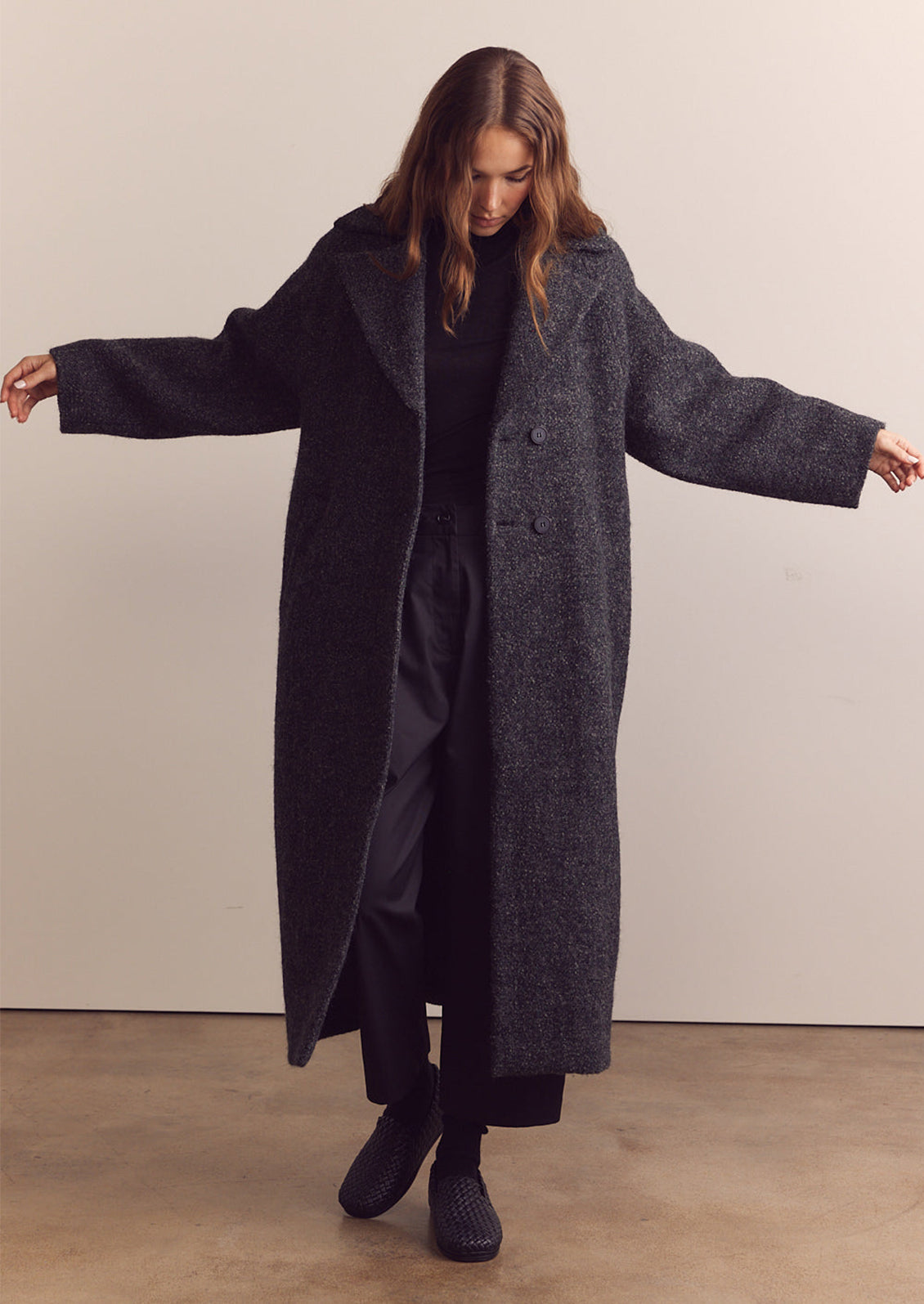 Wool Melange Oversized Coat