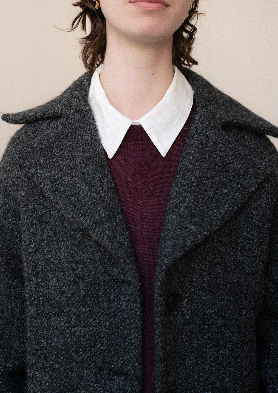 Wool Melange Oversized Coat