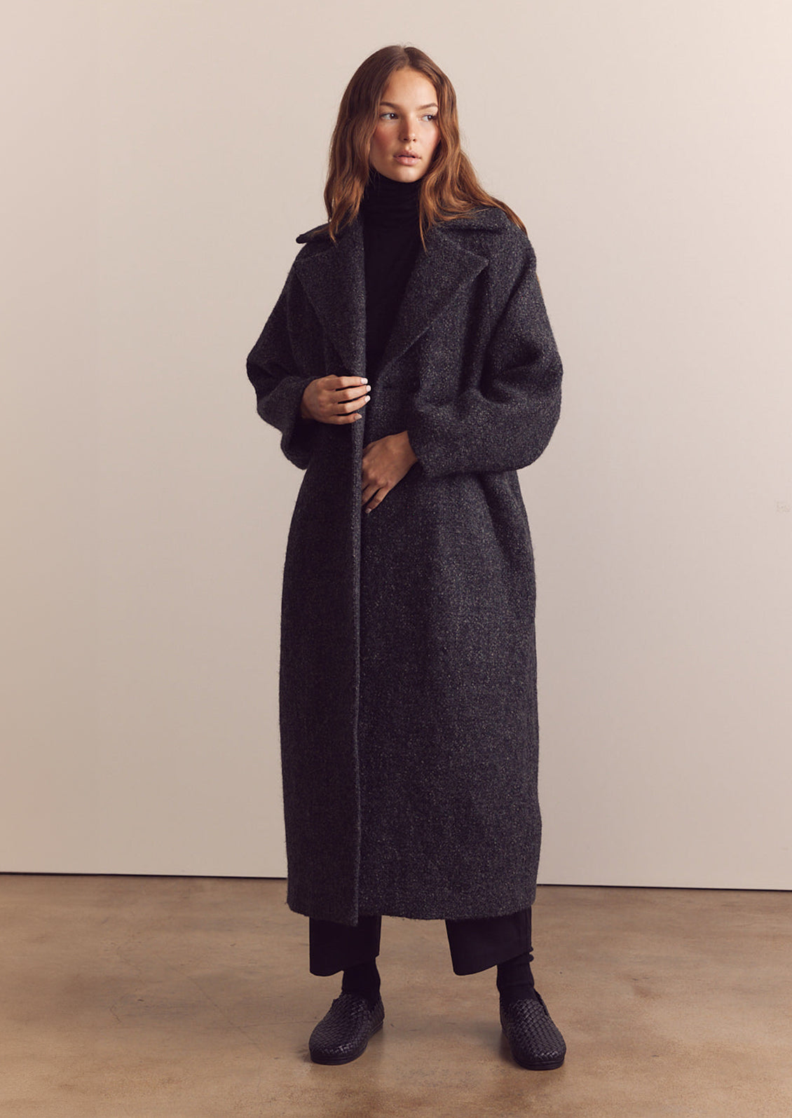 Wool Melange Oversized Coat