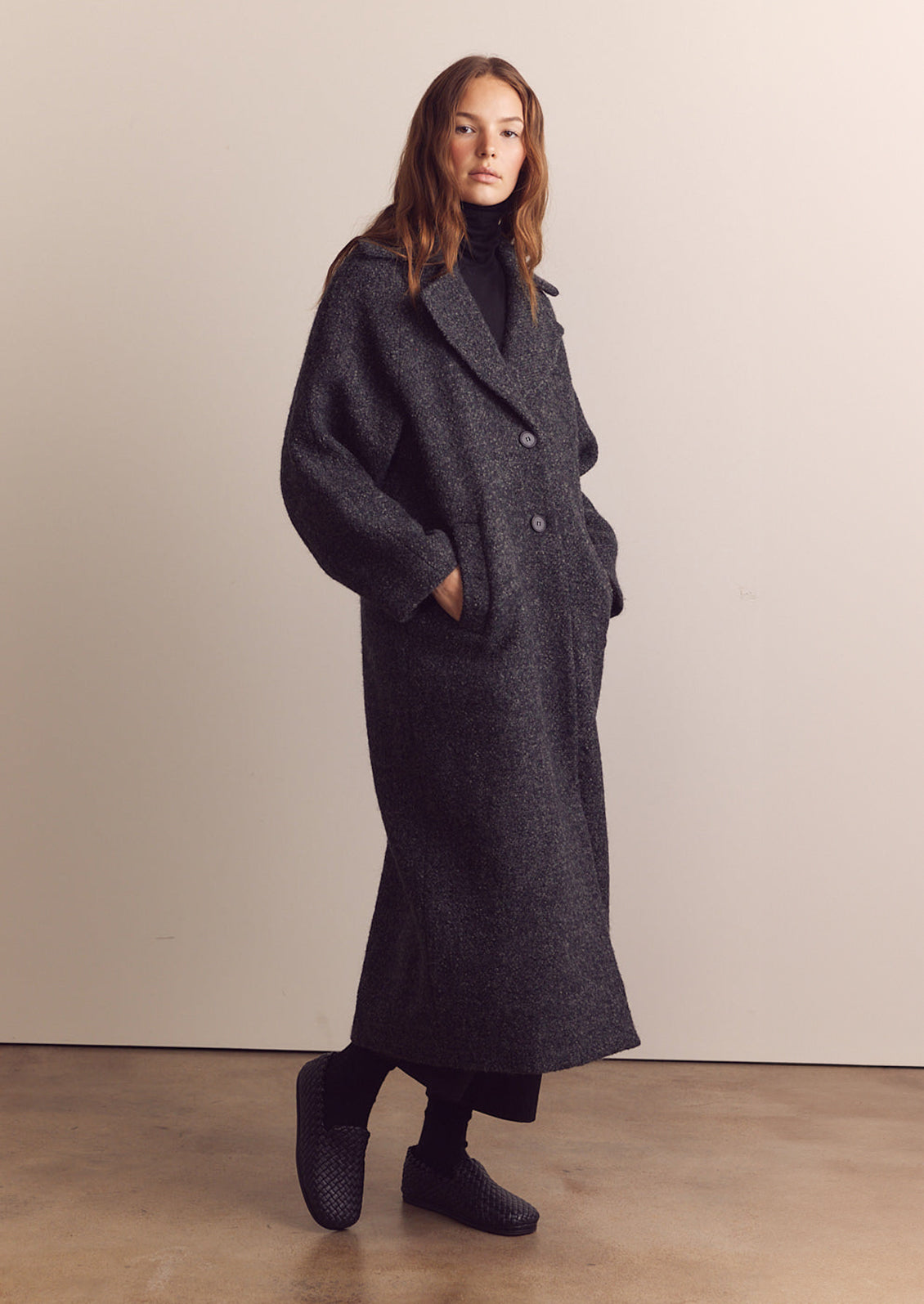 Wool Melange Oversized Coat