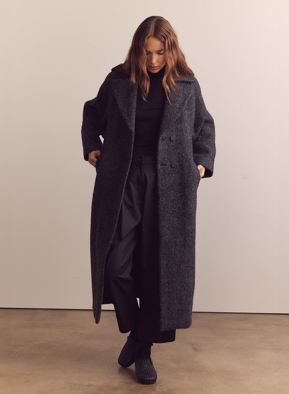 Wool Melange Oversized Coat