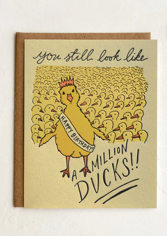 A Million Ducks Birthday Card