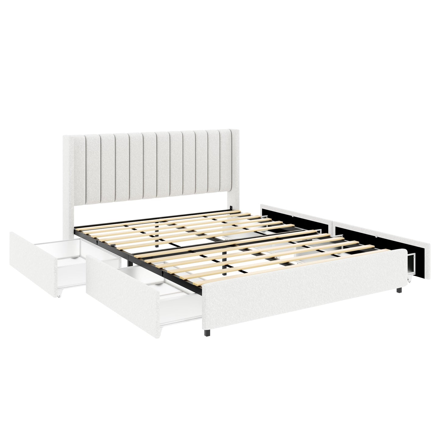 Anda Queen Size Ivory Boucle