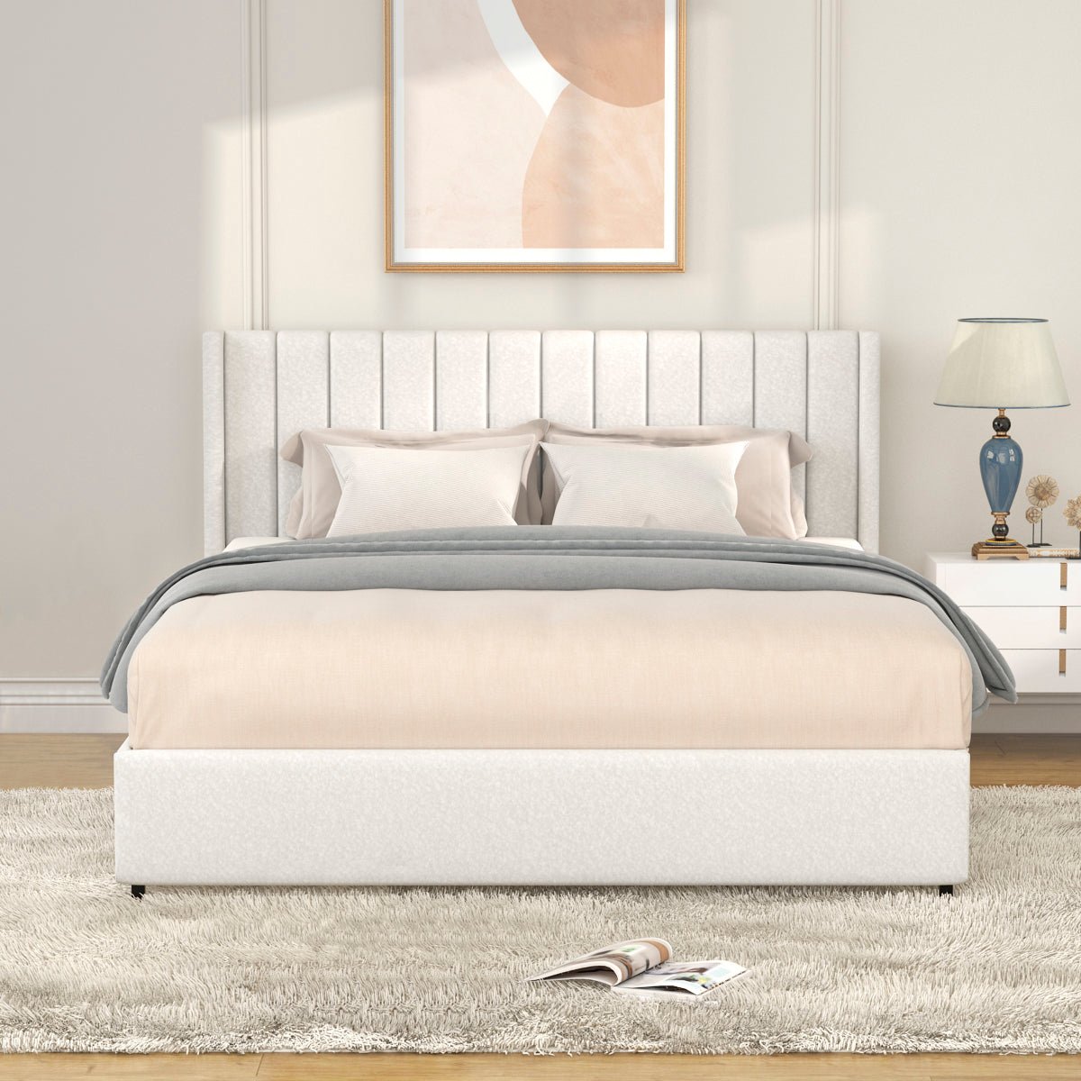 Anda Queen Size Ivory Boucle