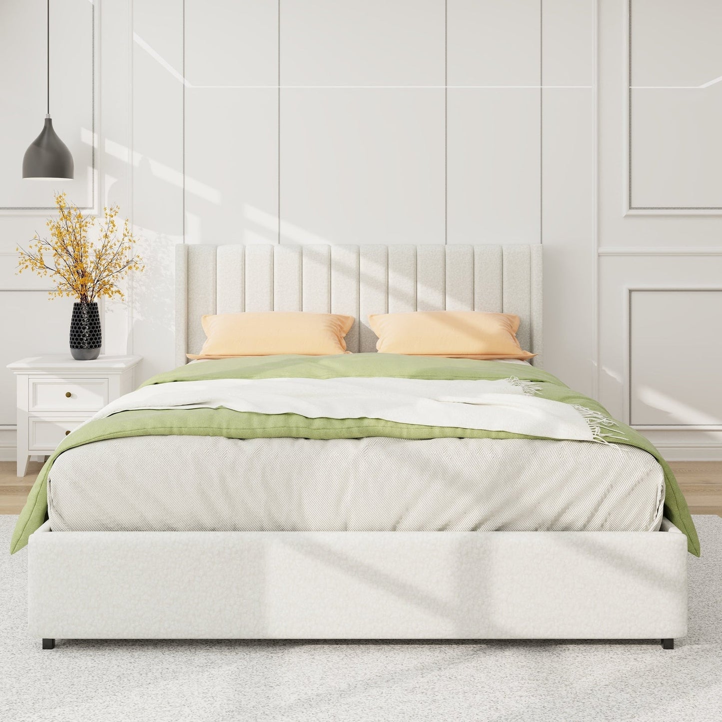 Anda Queen Size Ivory Boucle