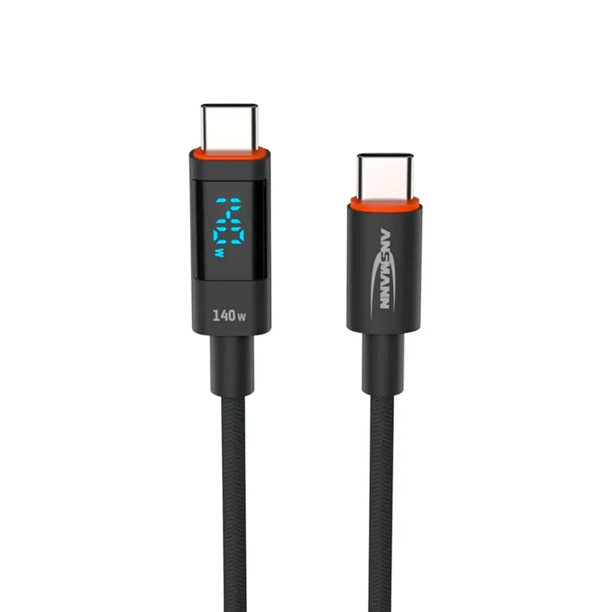 ANSMANN USB-C Charging Cable with Display - 2m 140W