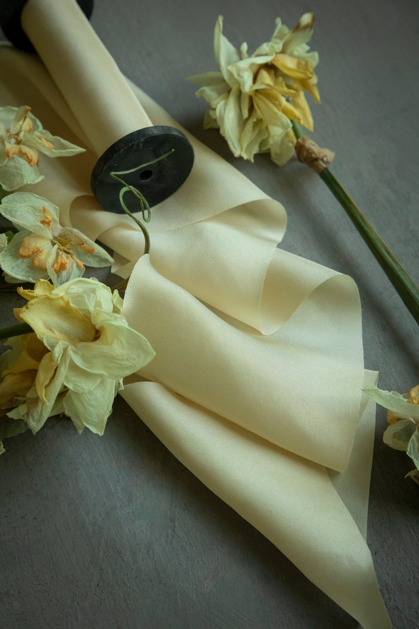 Antique Gold Silk Ribbon