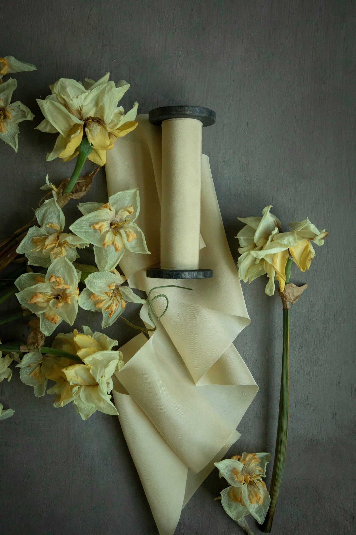 Antique Gold Silk Ribbon