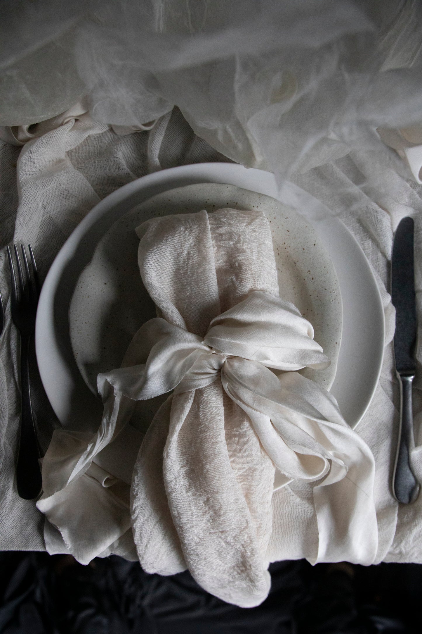 Antique White Napkins / Finished Edge {Tight Weave}