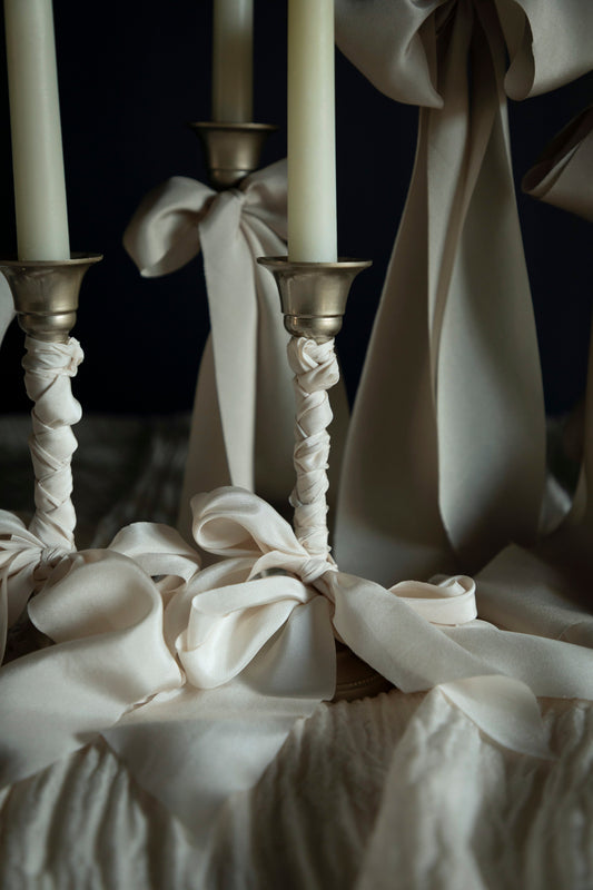 Antique White Silk Ribbon