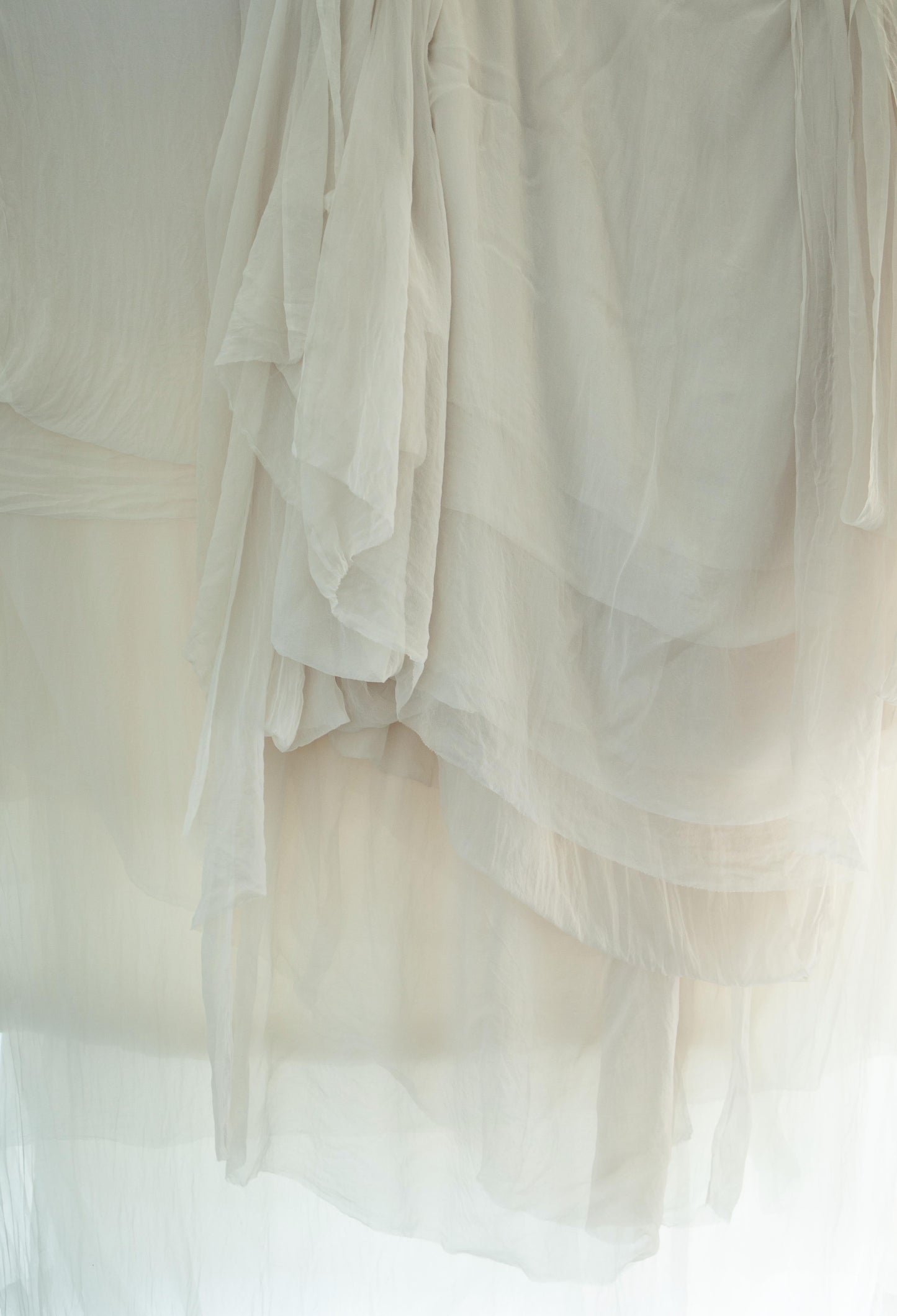 Antique White {Sheer Silk Runner}