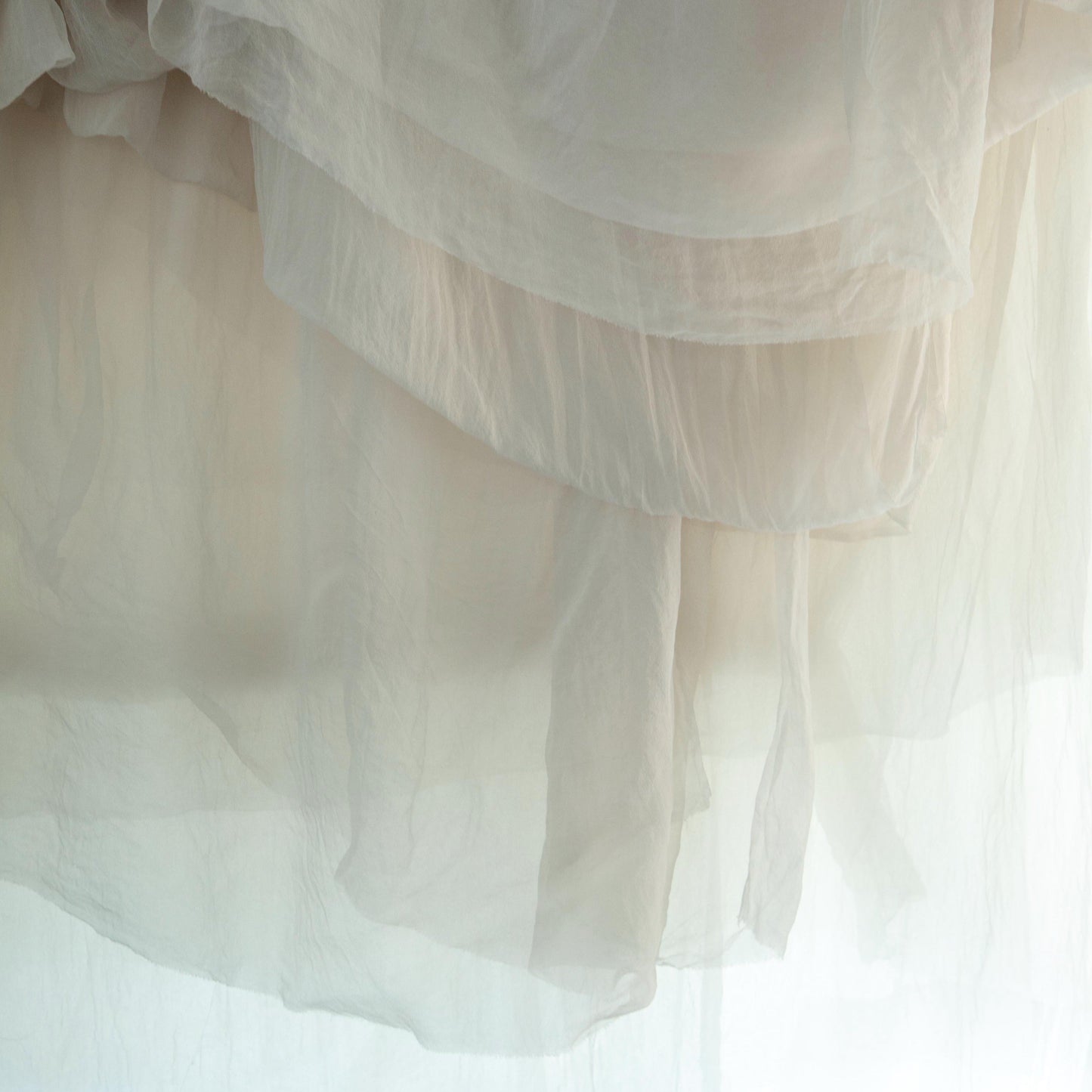 Antique White {Sheer Silk Runner}
