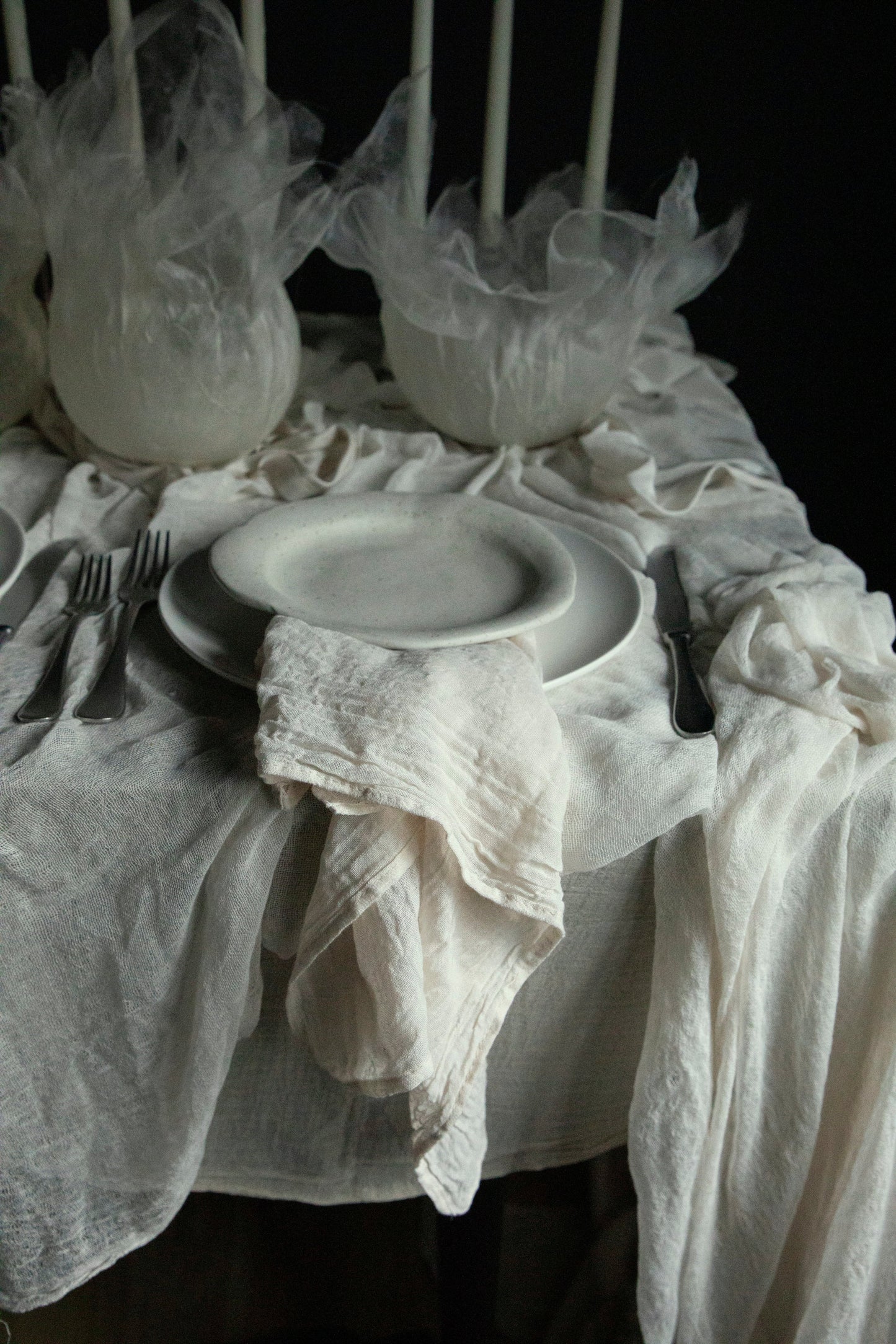 Antique White Napkins / Finished Edge {Tight Weave}