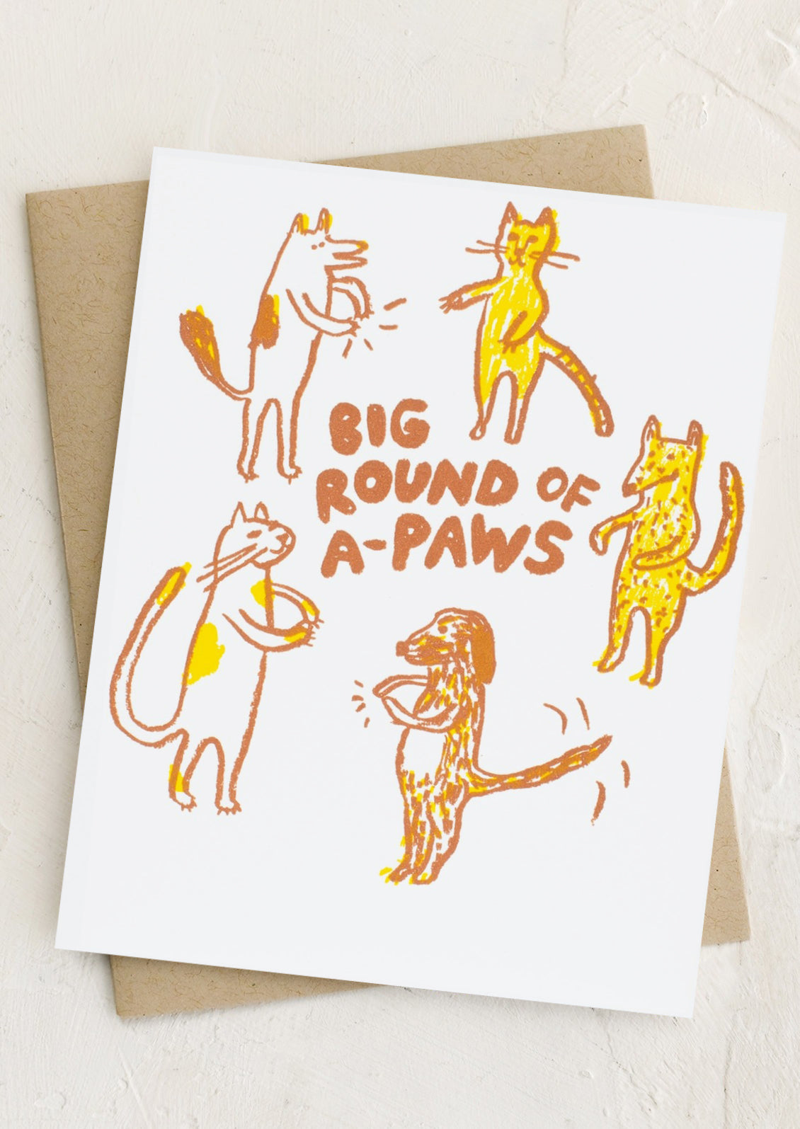 Round Of A-Paws Card