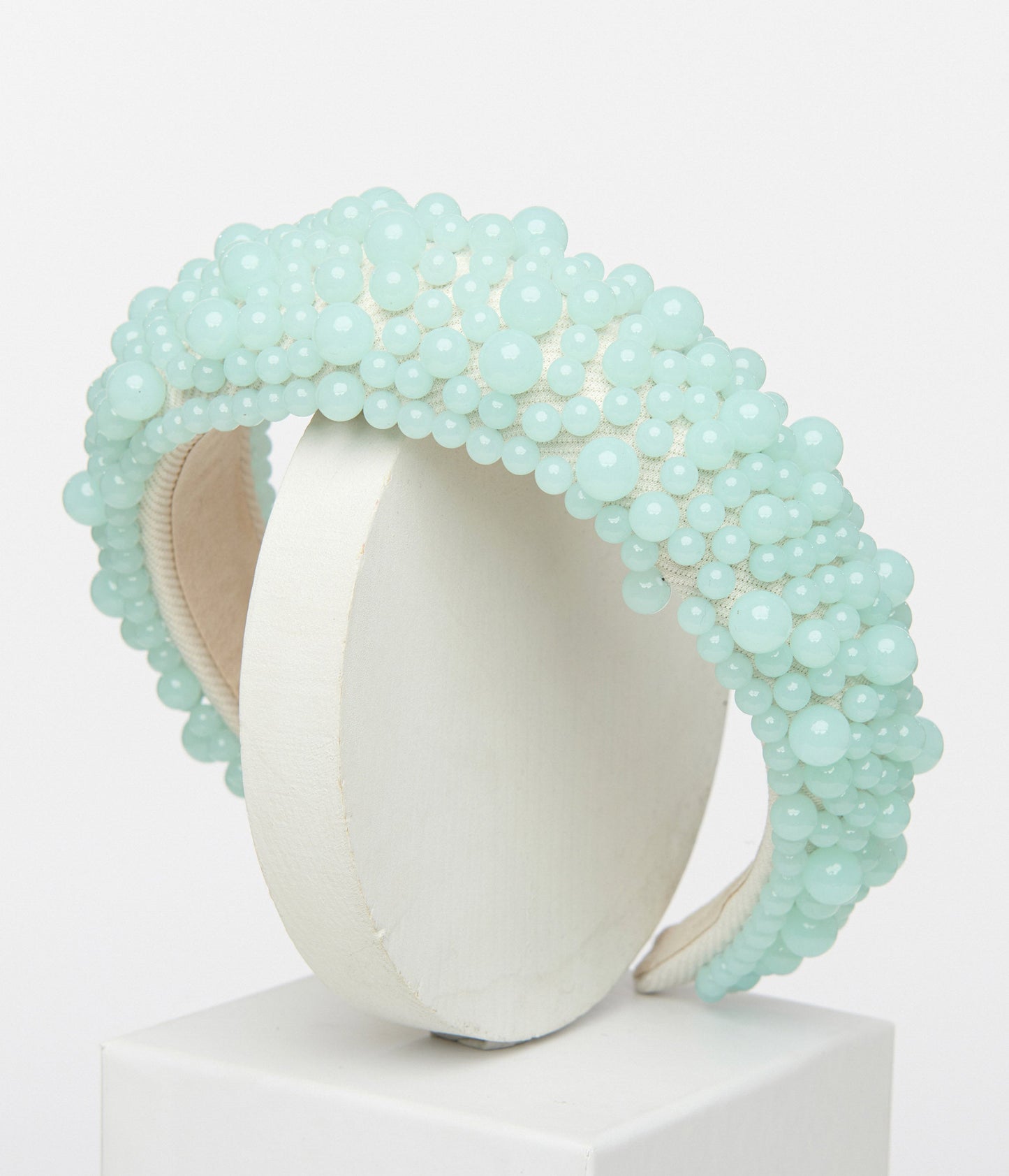 Aqua Blue Beaded Headband