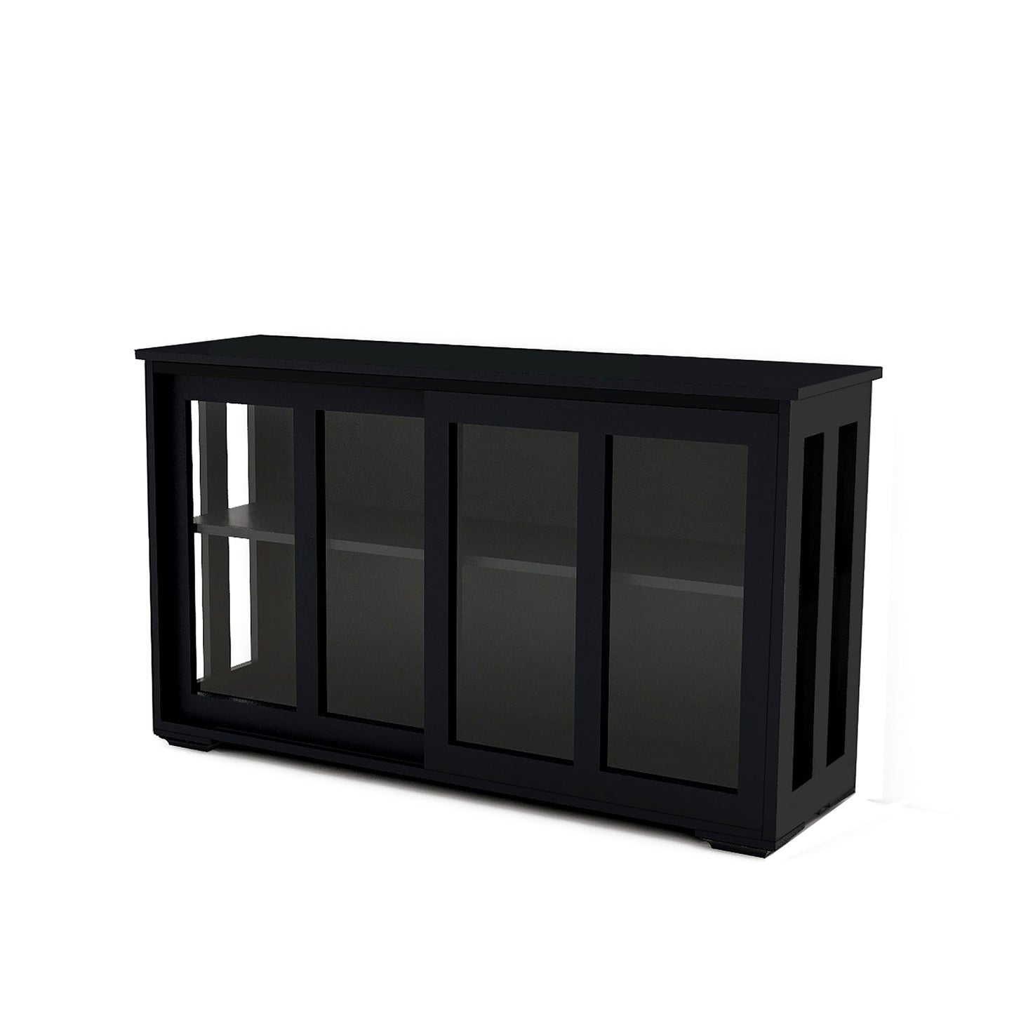 Arcade Kitchen Stand Cabinet with Sliding Glass Door and Adjustable Shelf