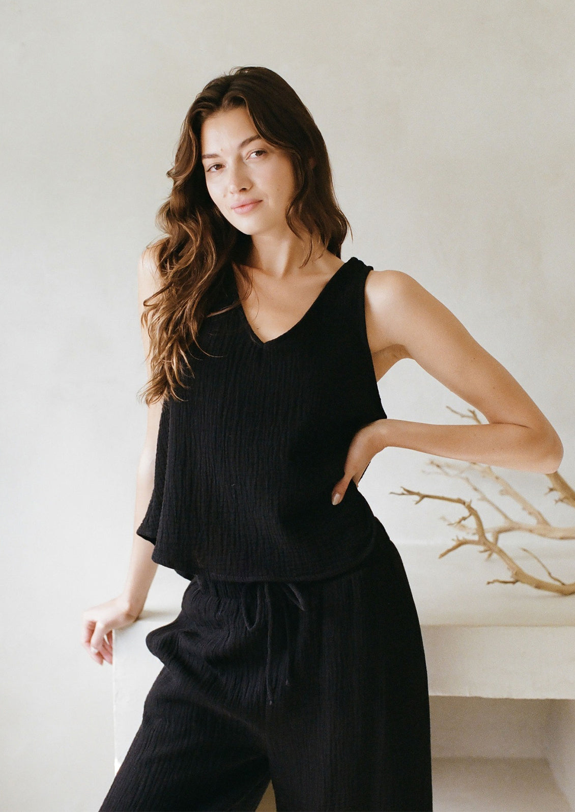 Aurelia Cotton Gauze Tank