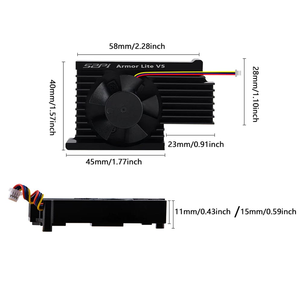 Armour Lite V5 Heatsink for Raspberry Pi 5