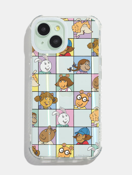 Arthur x Skinnydip Character Grid Holo Shock iPhone Case