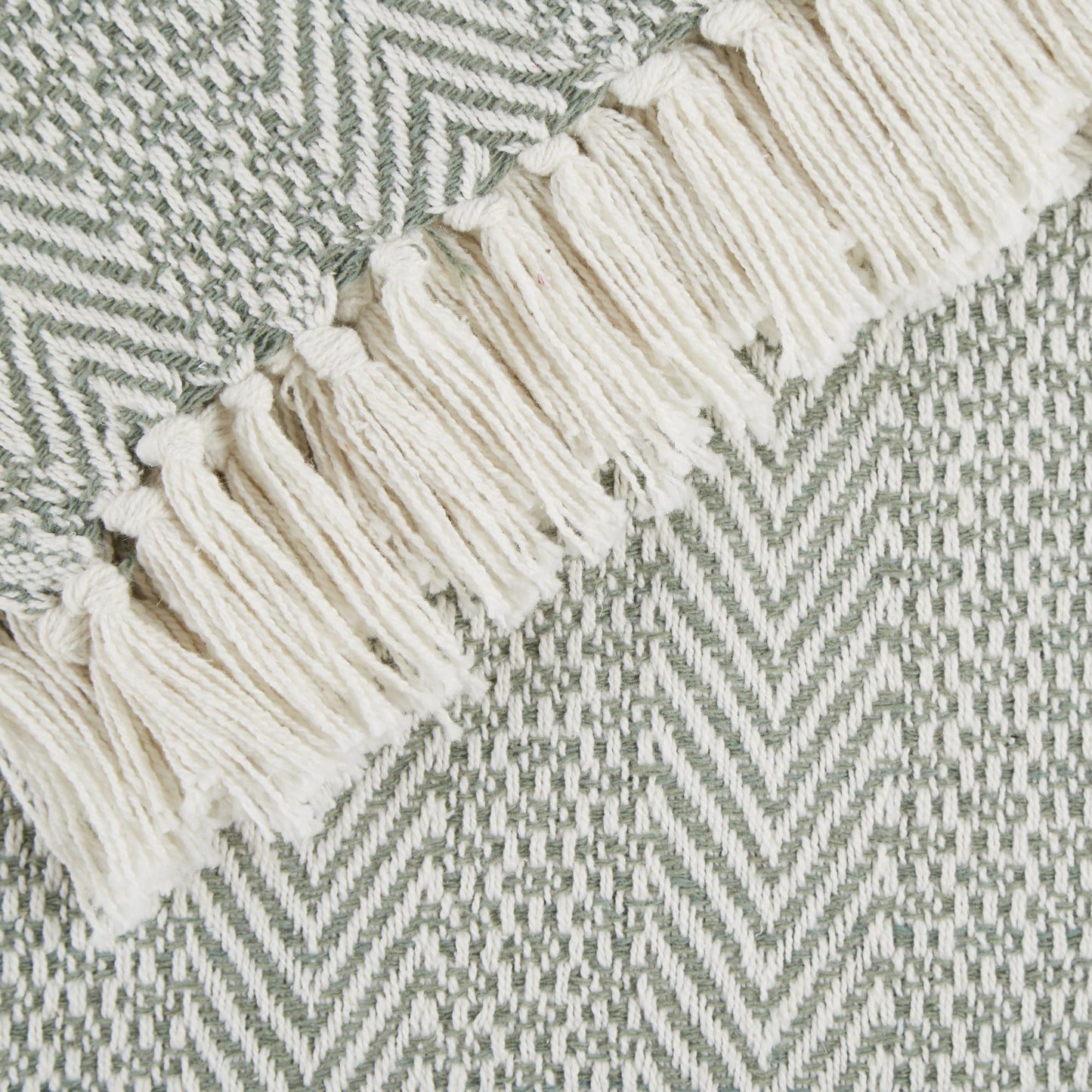 Artichoke Herringbone Stripe Throw