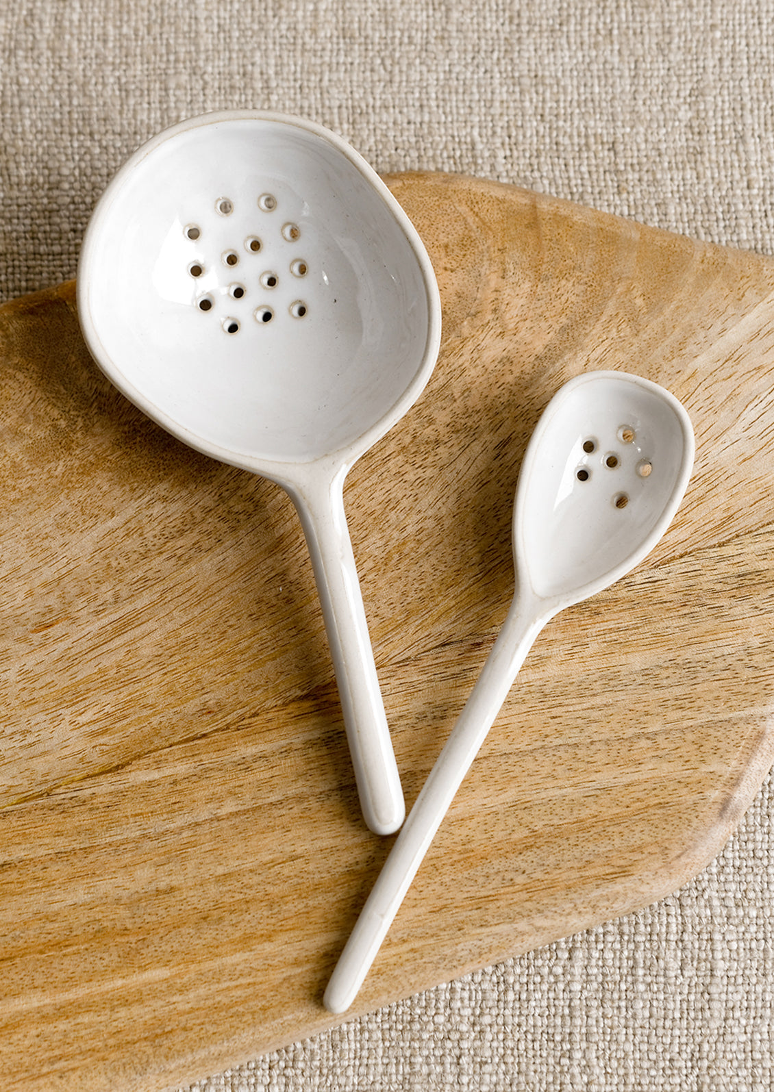 Askew Ceramic Strainer Spoon