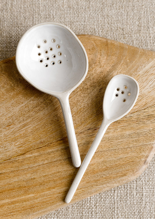 Askew Ceramic Strainer Spoon