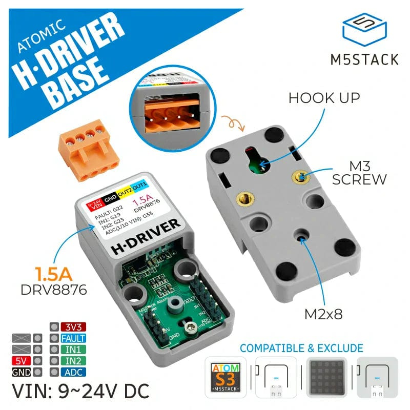 ATOMIC H-Bridge Driver Base (DRV8876)