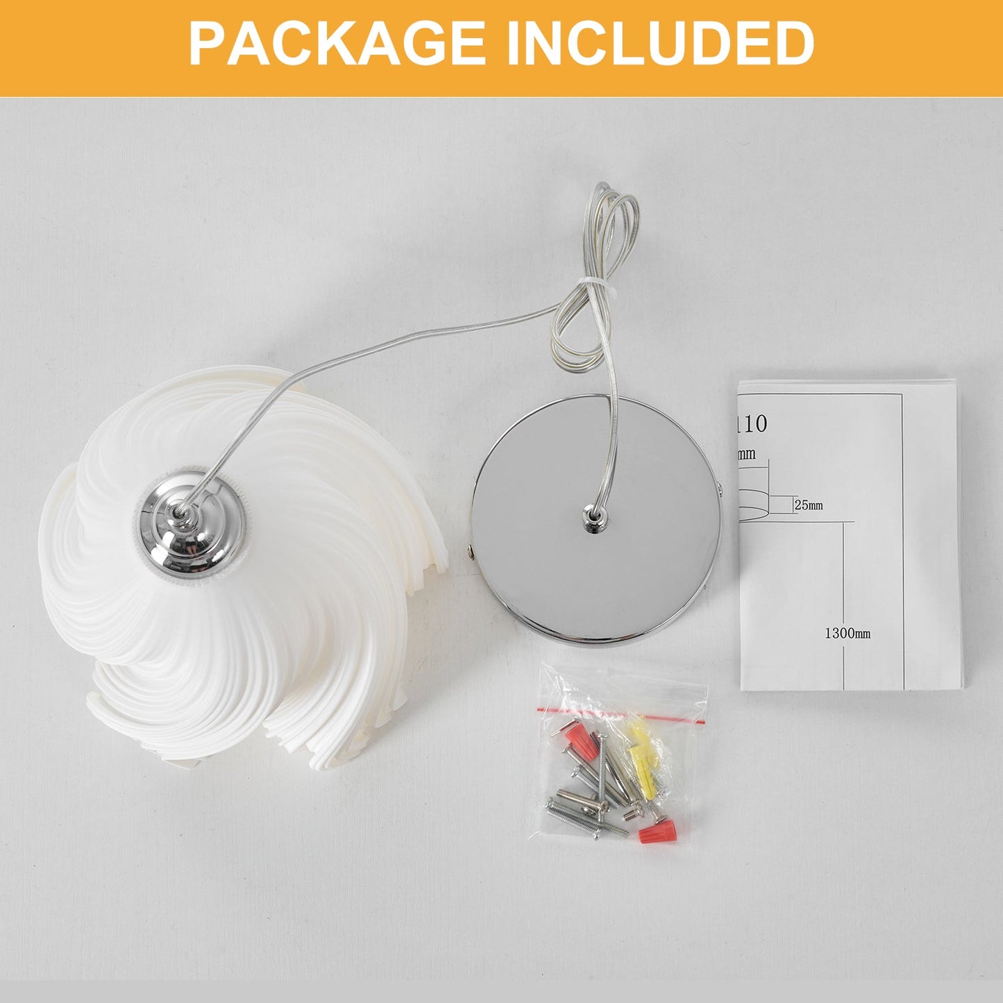 Auras 7.9" Simple Three Dimensional Petal Design Chandelier without Bulb