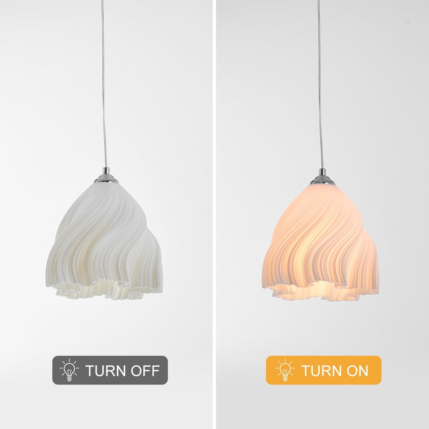 Auras 7.9" Simple Three Dimensional Petal Design Chandelier without Bulb