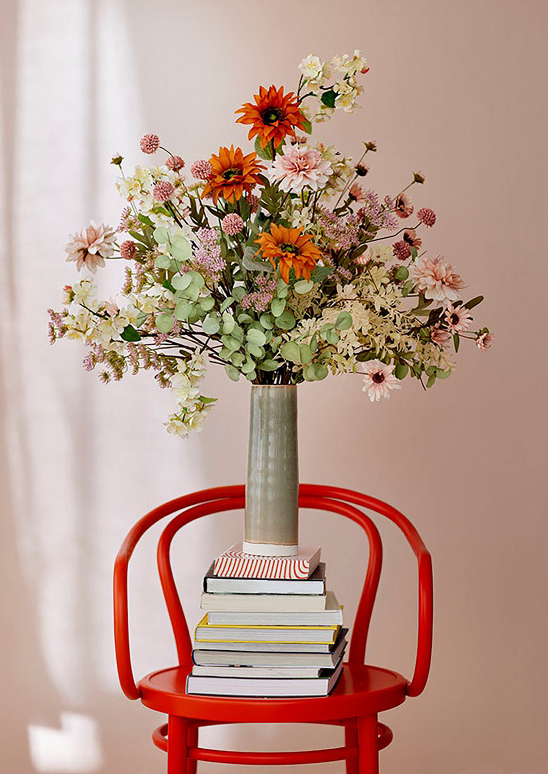 Faux Autumn Sunflower Stem