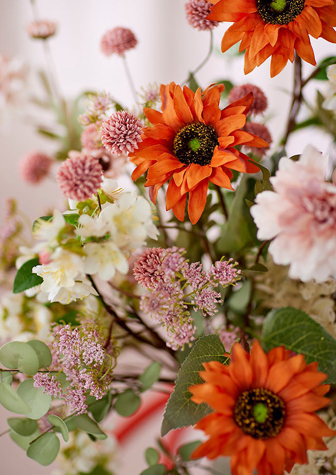 Faux Autumn Sunflower Stem