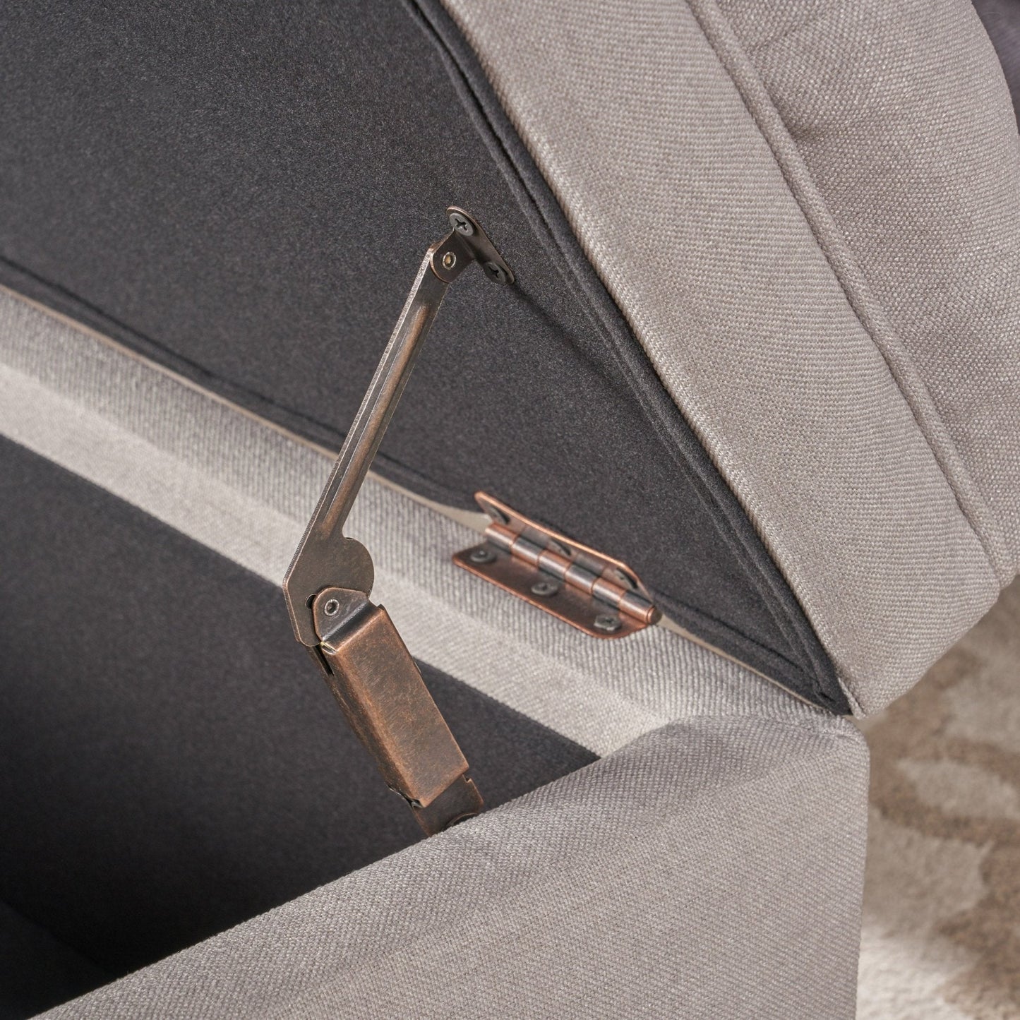 Azure Upholstered Storage Bench with Button Tufted