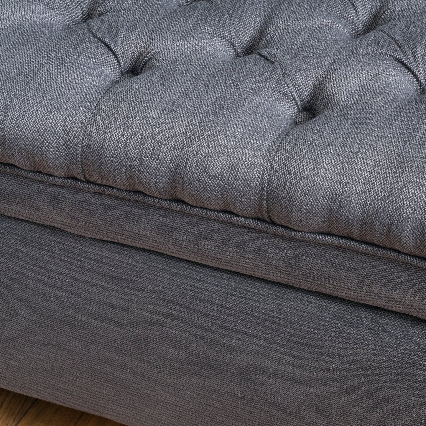 Azure Upholstered Storage Bench with Button Tufted