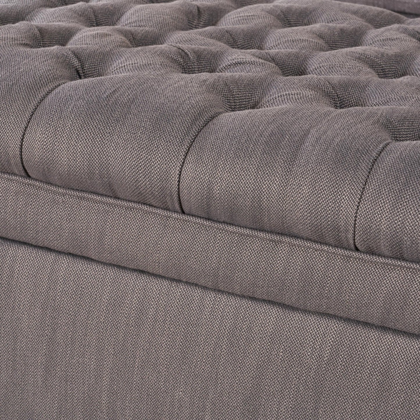 Azure Upholstered Storage Bench with Button Tufted