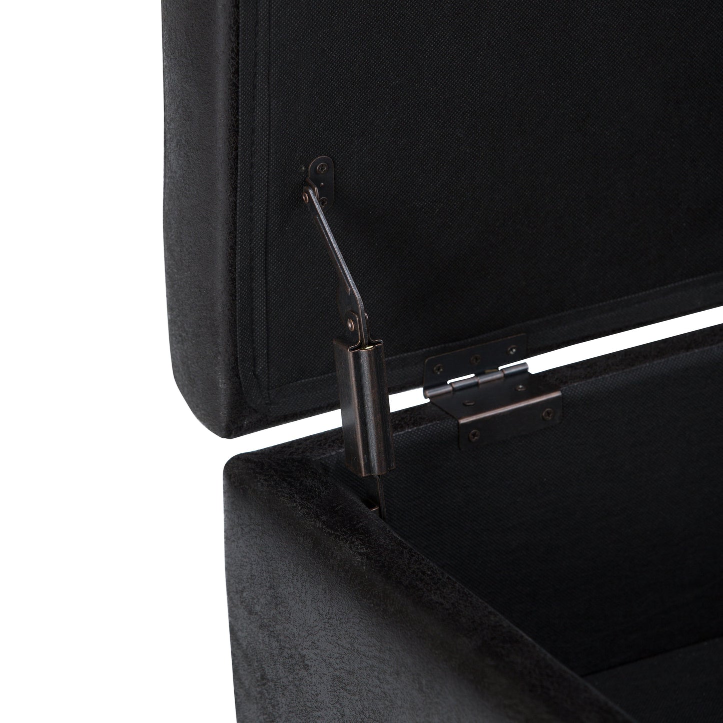 Untamed Upholstered Ottoman with Flip Top Storage and Wood Frame