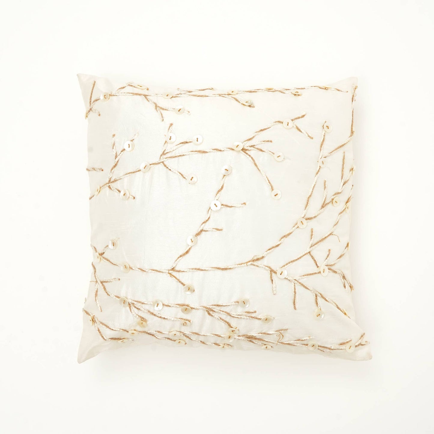 Embroidered Winter Bliss Square Pillow