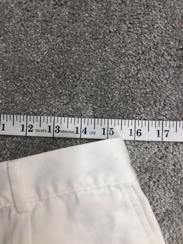 L L Bean Shorts Men 14 White 100% Cotton Straight Chino Short Pocket Lightweight