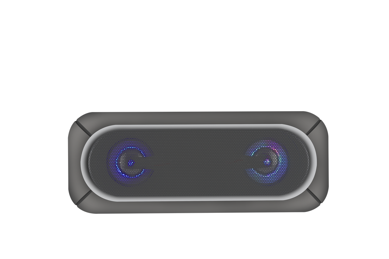 Laser Bluetooth Speaker with LED Lights and FM Radio (Grey)