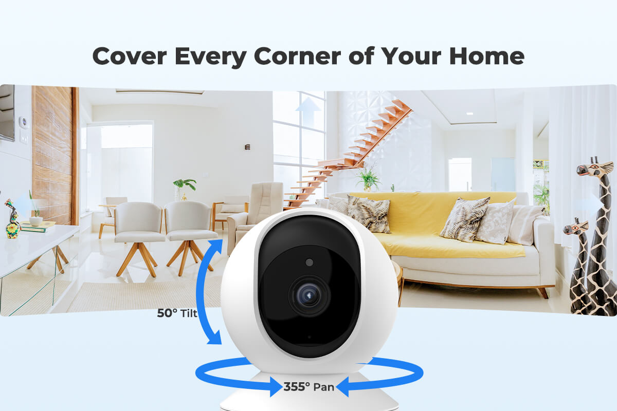 Reolink Indoor 4MP PTZ WiFi Security Camera E1 Pro (2 Pack)