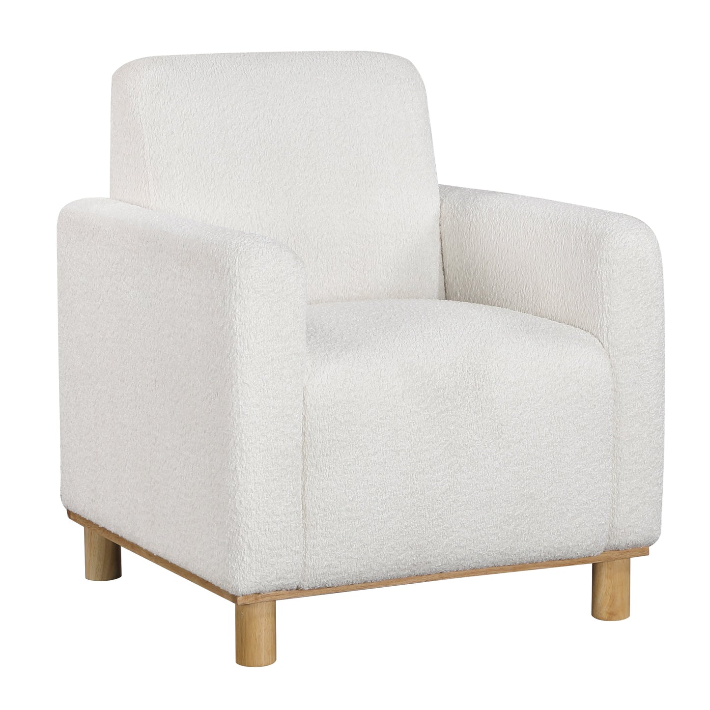 Upholstered Track Arms Living Room Chair with Round Cylindrical Legs