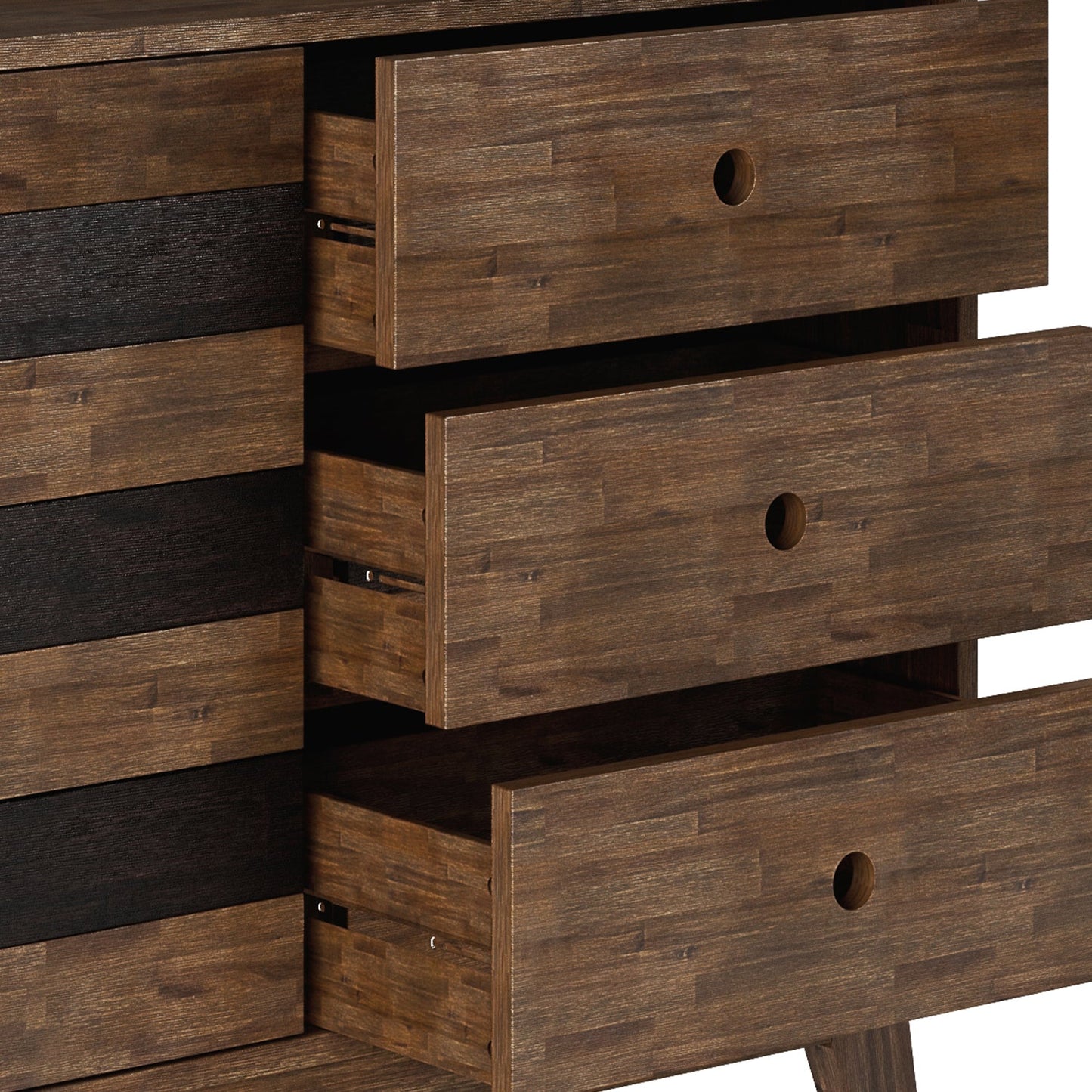 Storage Cabinet with Sliding Doors and 3 Drawers