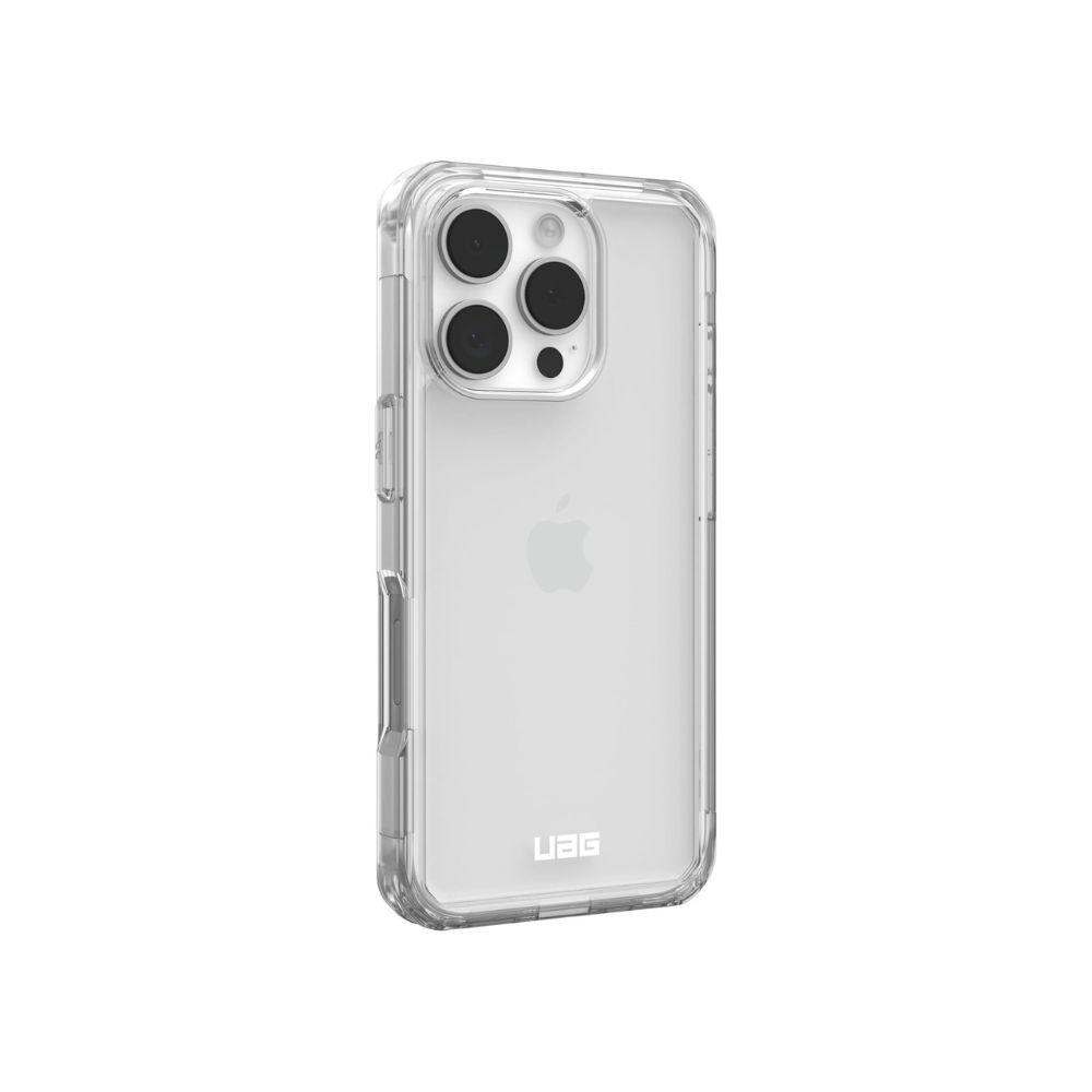 URBAN ARMOR GEAR Plyo Case for iPhone 16 Pro - Drop-Resistant, Wireless Charging (Clear)