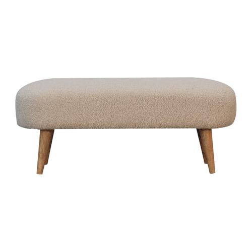 Upholstered Hallway Bench with Wood Legs